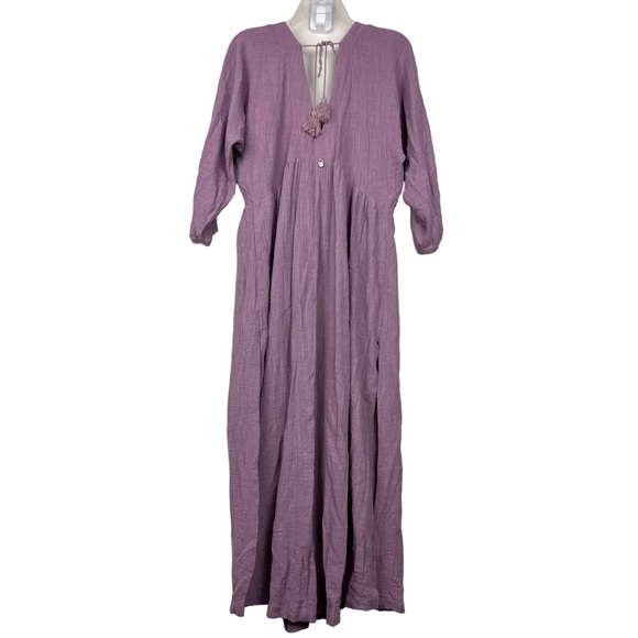 Anthropologie Malai Easy V Neck Purple Maxi Dress - Picture 3 of 8